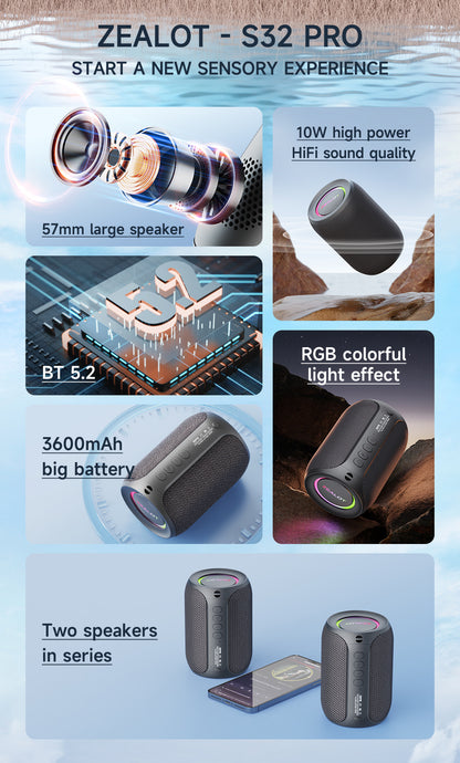 S32 Pro Portable Bluetooth Speaker