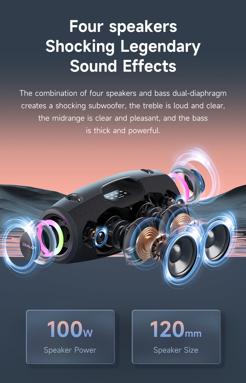 S78 Bluetooth Speaker 120W